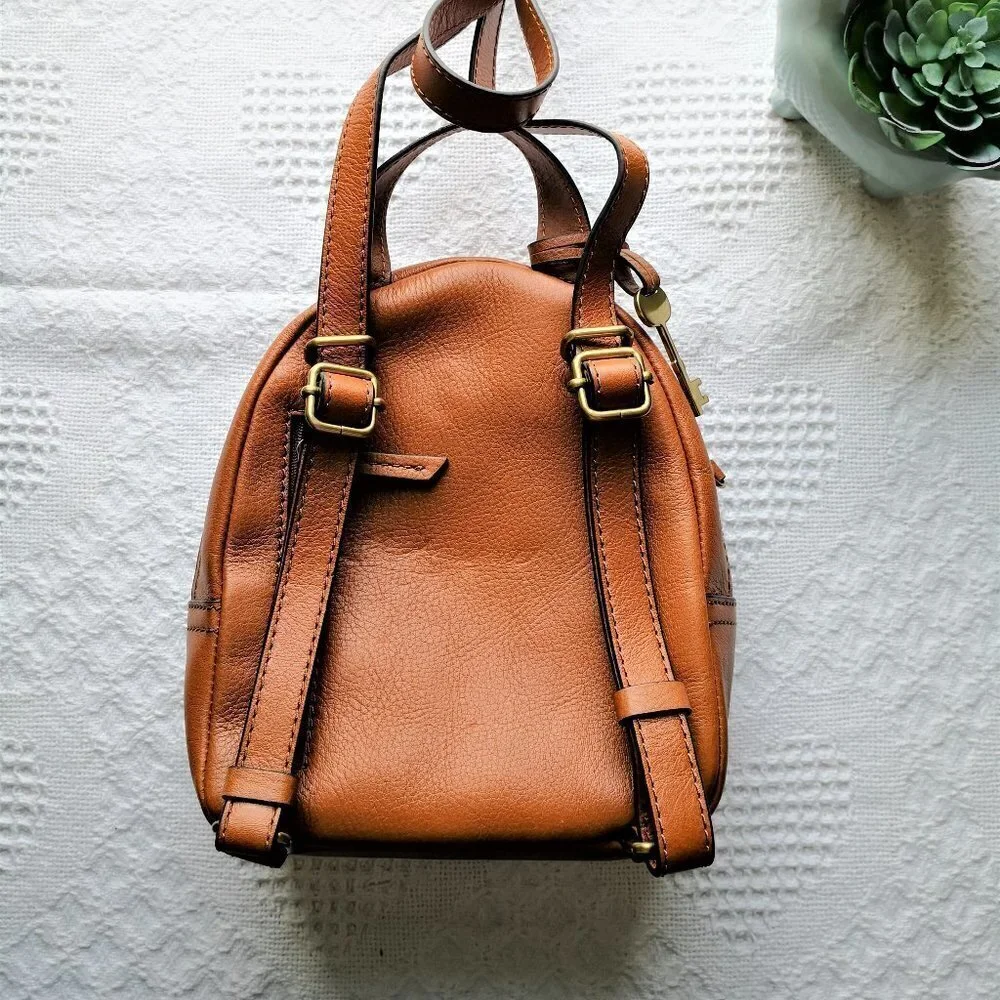 Brand New Fossil Megan Patchwork‎ Mini Leather Backpack